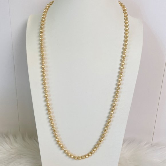 Marvella Jewelry - Marvella Faux Pearl Necklace Long Vintage 1960s